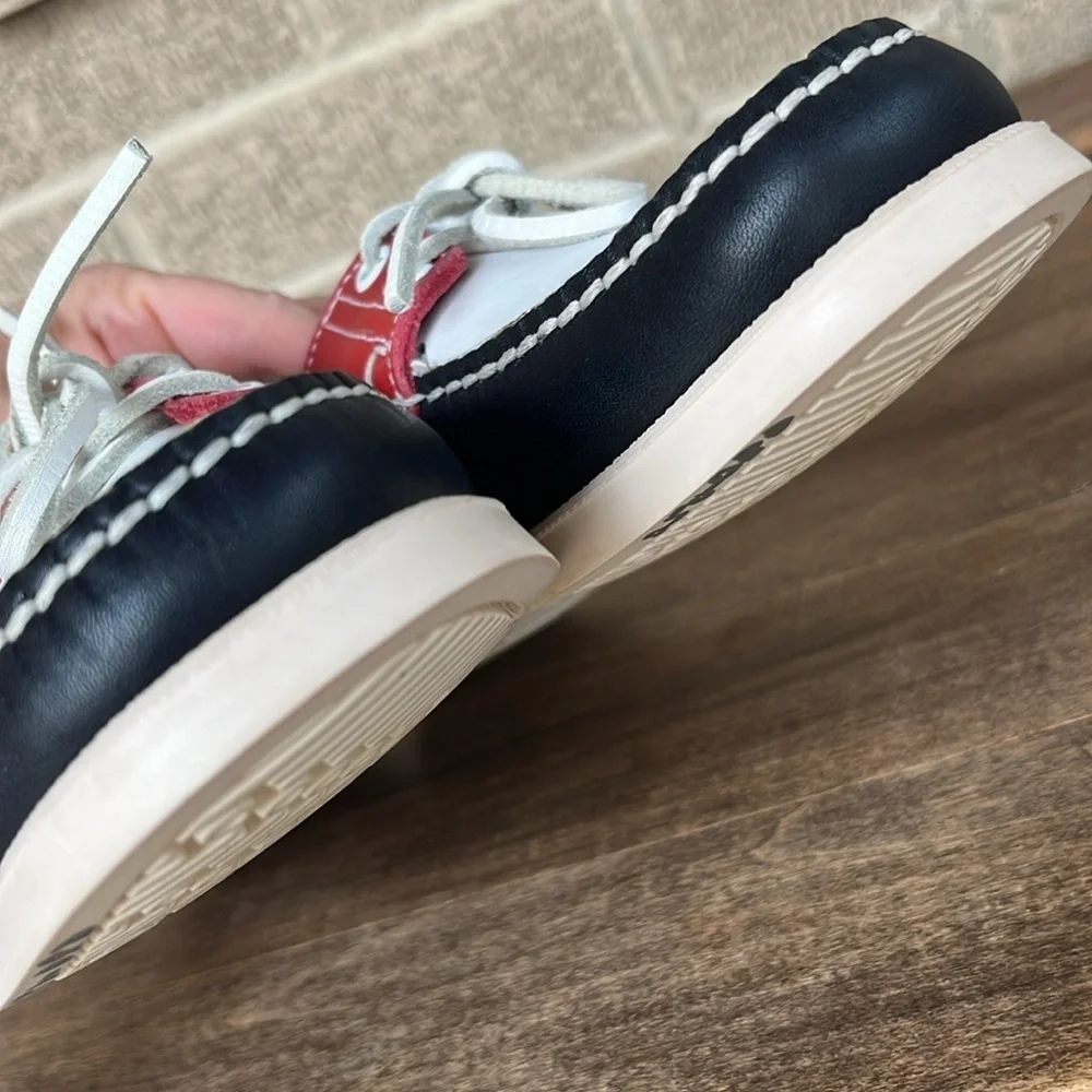 NWOT Paraboot x Dooney & Bourke Marine Loafers Red White Navy – Youth 4/5